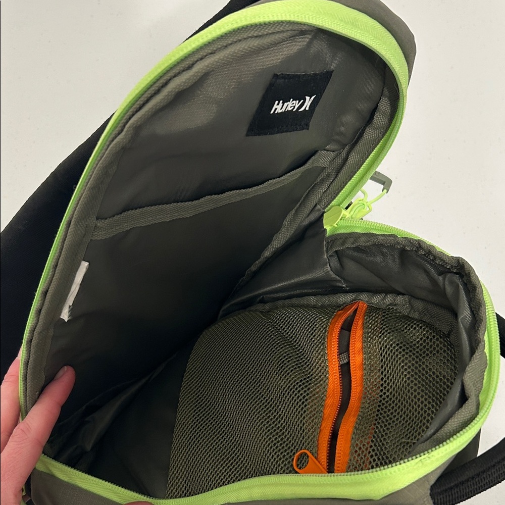 Hurley Gray and Black Backpack with Orange Accents - Picture 5 of 5
